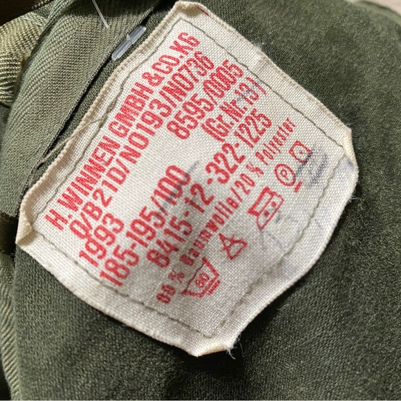 RARE Olive Green Military Germany Flag Jacket - Picture 3 of 3